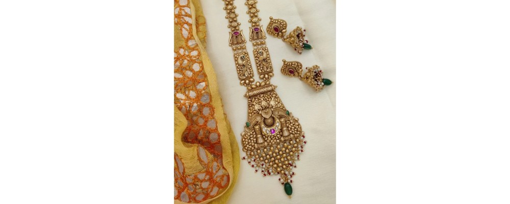 KUNDAN-POLKI LONG NECKLACE